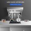 Commercial Exhaust Hood Rust Resistant Vent Hood 201 Stainless Steel Concession for Kitchen - 3 of 4