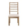 Set of 2 Vail Ii Dining Chairs Natural Brown with Beige Seat - Treasure Trove Accents: Rustic, Polyester Upholstery, Acacia Frame - 2 of 4