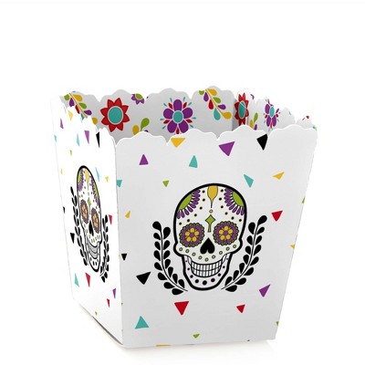 Big Dot of Happiness Day of the Dead - Party Mini Favor Boxes - Sugar Skull Party Treat Candy Boxes - Set of 12