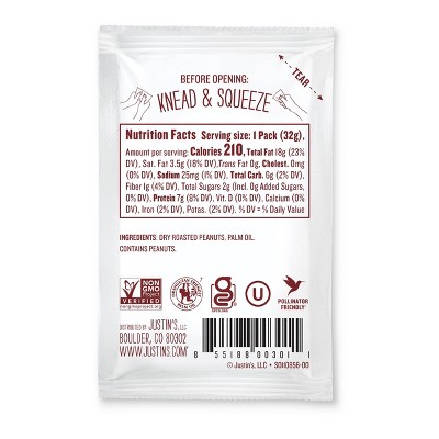 Justin's Classic Peanut Butter Squeeze - 1.15oz / 10ct