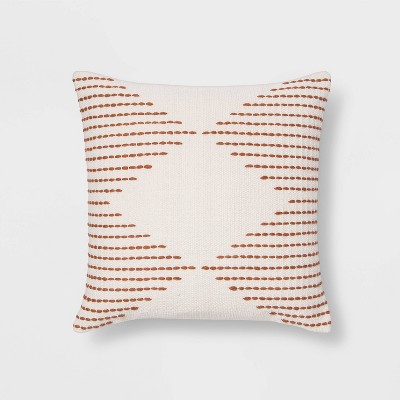 Modern Stitched Square Throw Pillow Cream/Tan - Project 62™