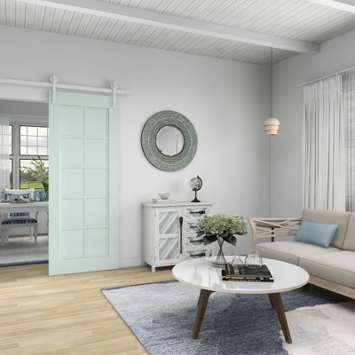 Coastal Charm Full-Length Oval Wood & Shell Wall Mirror