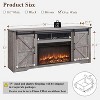 SinCiDo 80 Inch TV Ready Farmhouse Fireplace Stand, 32″ High Entertainment Center with Drawer, Sliding Barn Door & 70″ Media Storage - 2 of 4