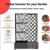 Privacy Screen with Planter Box and Wheels, 72" H x 47" W Outdoor Privacy Screens and 3-Panels, for for Climbing Plants, Vegetable, Vines - 4 of 4