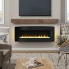 CLIHOME 48 inch Curved Front Wall Mounted Electric Fireplace with Remote and Multi Color Flame & Emberbed - 4 of 4
