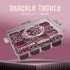 LunaLulinlk 8-compartment tray with lid, portable snack tray with handles and plates, rose - 3 of 4