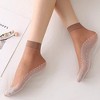 Anna-Kaci Women's 5-Pack Sheer No Show Liner Socks with Non-Slip Heel Grip Lightweight Invisible Design - 3 of 3