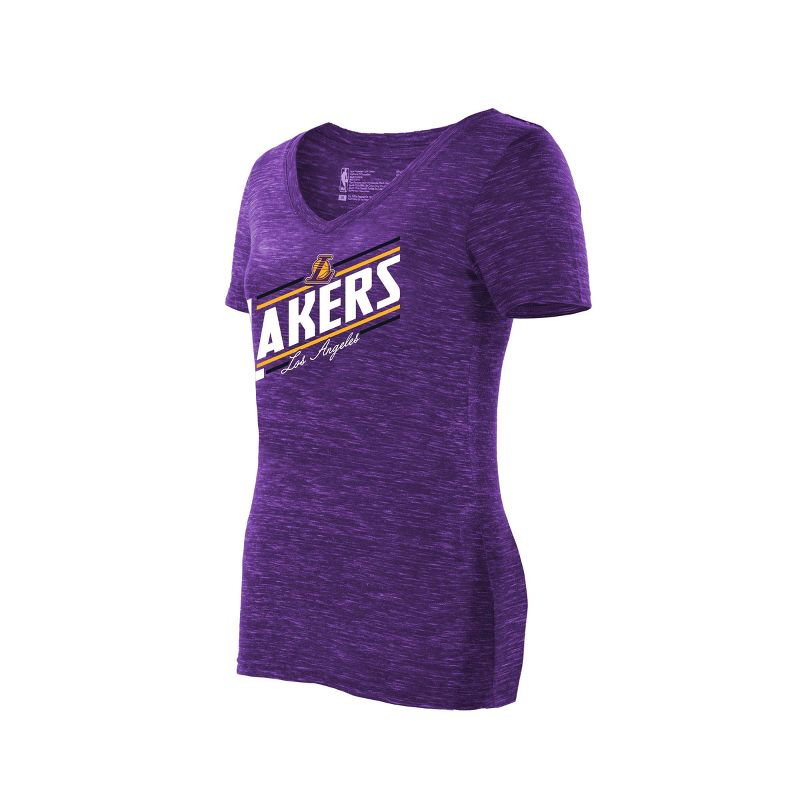 NBA Los Angeles Lakers Women&#39;s Short Sleeve V-Neck T-Shirt - S, 2 of 5