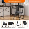 Portable Folding Chairs, Foldable & Stackable PU Leather Upholstered Chairs with Cushion, Backrest and Non-Slip Feet Pads - 2 of 4