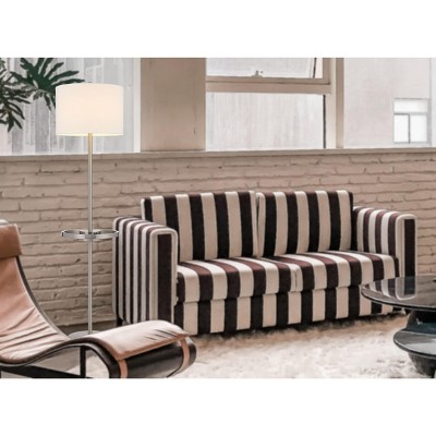 Bronze Elegance 62" Cordless Metal Floor Lamp with Tray and USB Ports