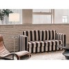 Cal Lighting Crofton metal floor lamp with metal tray table and 2 USB charging ports and a weight base. - 3 of 4