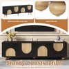 HDZNVF Farmhouse TV Stand with Cable Holes for TVs up to 75 inch, Cream Style Media Console with Rebound Device - 4 of 4