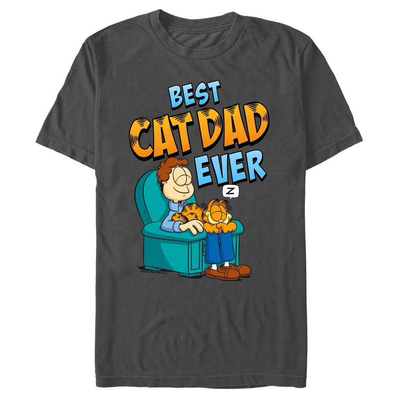 Men's Garfield Best Cat Dad Ever T-Shirt, 1 of 6