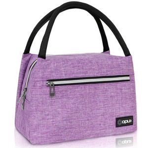 OPUX Lunch Box Women, Insulated Bag Girls School Kids Teen, Cute Small Soft Cooler Tote Adult Work Office, Reusable Medium Purse Pail - 1 of 4