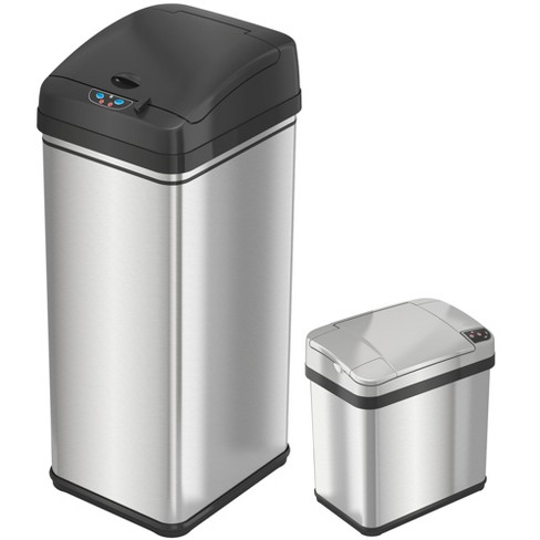 Trash Can Motion Sensor Kitchen Bathroom Waste Basket Stainless Steel Touchless 