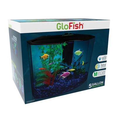 Glofish Hidden Blue Led Light And Internal Filter Crescent Aquarium 5gal Target