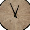 Kate and Laurel Newfield Round Metal Wall Clock, 22" Diameter, Rustic Brown and Black - 3 of 4