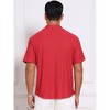 INSPIRE CHIC Men's Camp Collar Button Down Short Sleeve Hollow Texture Knit Shirts - 3 of 4
