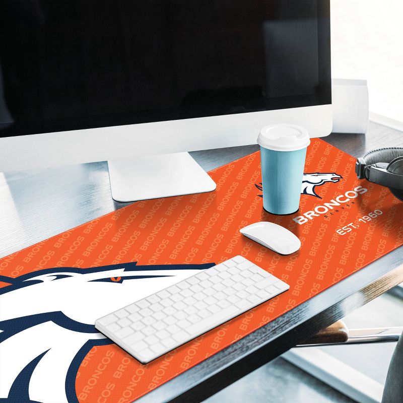 NFL Denver Broncos Logo Series 31.5&#34; x 12&#34; Desk Pad, 3 of 4