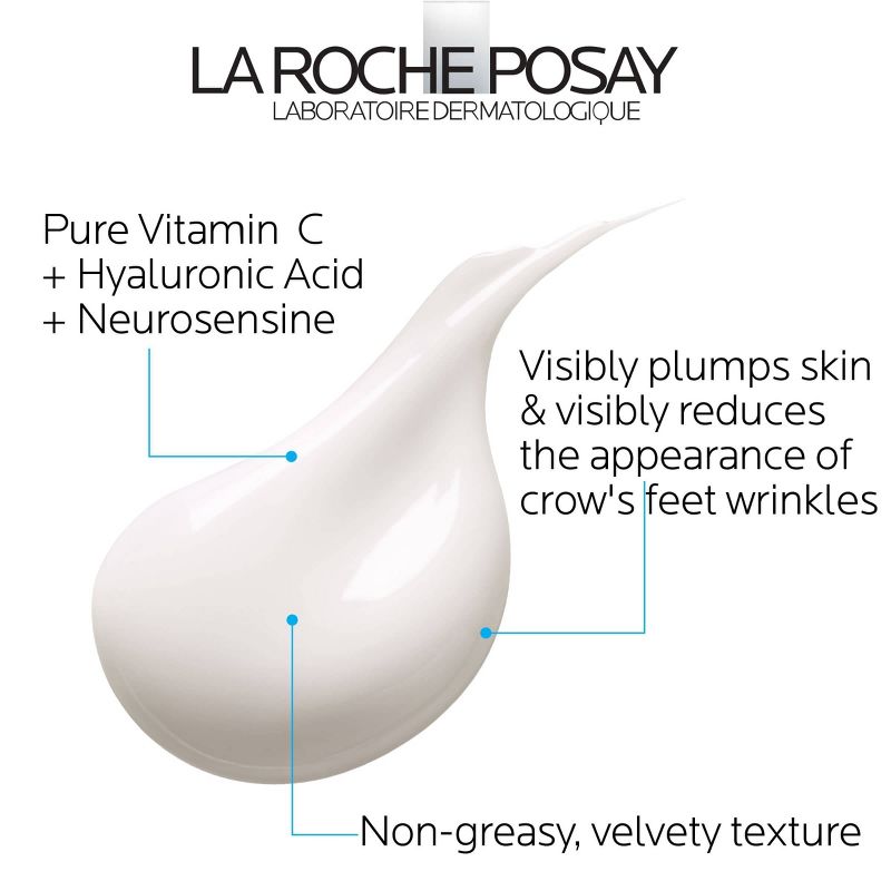 La Roche Posay Pure Vitamin C Eye Cream, Anti-Wrinkle Firming Moisturizing Eye Cream - 0.5oz, 4 of 9