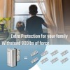 Itopfox 3-Pack Home Security Door Reinforcement Lock, Childproof & Tamper-Resistant, Aluminum Frame Lock for Enhanced Safety, Silver Finish - 2 of 4