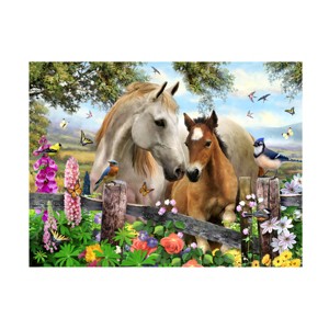 Trademark Fine Art -Howard Robinson 'Garden Horses' Canvas Art - 1 of 4