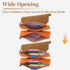 Unique Bargains Two-Tier Hand Carry Style Pencil Pouch with Large Capacity for Office Supplies 1 Pc - 4 of 4