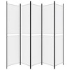 vidaXL 5-Panel Room Divider - Modern Privacy Screens, Flexible Room Partitions, Space Divider with Durable, Breathable Fabric, Foldable - White - 4 of 4