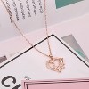 Sterling Silver/14k Gold Plated/Rose Gold CZ Romantic Rose and Butterfly Jewelry - 3 of 4