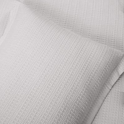 Full Gray Organic Cotton Waffle Comforter Set
