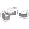 vidaXL 7 Piece Patio Sofa Set with Cushions - Brown and Cream Without Table - 3 of 4
