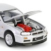 1/64 1999 Nissan Skyline V-Spec R34 Silver, 25th Anniversary Series 17 28160-E - 2 of 4