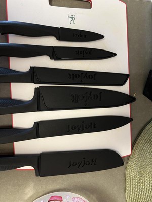 JoyJolt Multi Purpose 12 Piece Non-Stick Kitchen Knife Set - 6 Knives & 6  Blade Covers Set - Black