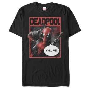 Men's Marvel Deadpool Call Me T-Shirt - 1 of 4