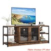Living Room Farmhouse TV Stand for 65/75 in/80 Inch TV, Entertainment Center w/ Storage Cabinet, Industrial TV Console Cabinet w/ Mesh Doors, 63 in - 2 of 4