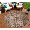 Chocolate Ikat Washable Indoor Outdoor Area Rug - 2 of 4