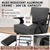 EAGLE PEAK Urban Slate 5 Piece Modern Outdoor Patio Furniture Set, Couch, Patio Chairs, Coffee Table, and Side Table - 4 of 4