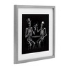 Stupell Industries Spooky Skeletons Cheers Framed Print Under Glass Art, Gray, 16" x 16" - 2 of 4