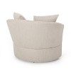 Smyrna Contemporary Upholstered Swivel Club Chair - Christopher Knight Home - 3 of 4