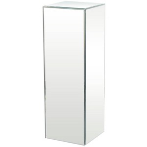 Glam Glass Tall Pedestal Table Silver - Olivia & May - 1 of 4