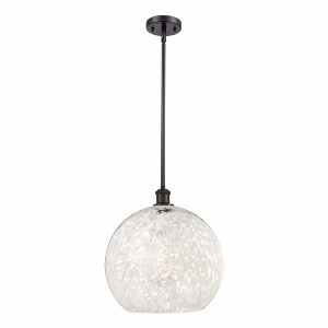 White Mouchette - 1 Light Stem Hung Pendant In Modern Style-16.63 Inches Tall and 13.75 Inches Wide - 1 of 1