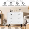 Costway 4 Drawers Dresser Chest of Drawers Free Standing Sideboard Cabinet White - 4 of 4