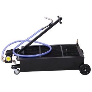 Portable Oil Drain Pan Low-Profile Oil Drain Tank with Pump Large Capacity Truck Oil Change Pan for Car SUV Trucks - 1 of 4