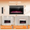 R.W.FLAME Electric Fireplace Wall-Mounted Recessed Ultra-Thin LED Heater, 6 Sizes, Touch Screen, with Remote - 4 of 4