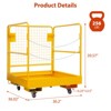 Heavy Duty Steel Forklift Safety Cage,36 x 36 In Foldable Forklift Work Platform of 1200 lbs Load Capacity,Holds 1 to 2 Adults,Ideal for Aerial Work - 2 of 4