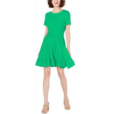 maison Jules Womens Solid Mini Fit & Flare Dress