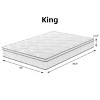 NicBex King Size 12 Inch Hybrid Mattress with Gel Memory Foam for a Cool Sleep,Medium Firm Mattresses,White - 3 of 4