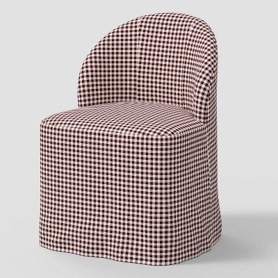 Tub Slipcovered Dining Chair in Micro Gingham Berry - Threshold™