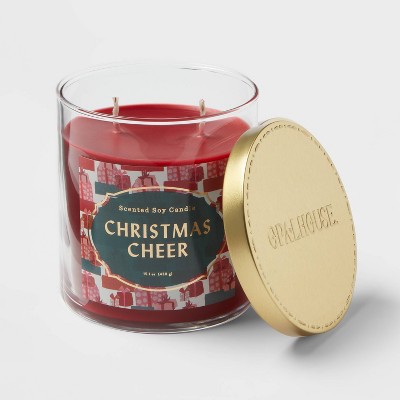 15.1oz Lidded Glass Jar 2-Wick Candle Christmas Cheer - Opalhouse™