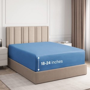 Extra Deep Pocket Elasticized Fitted Sheet Only - Fits 18"-24" Mattresses - CGK Linens - 1 of 4